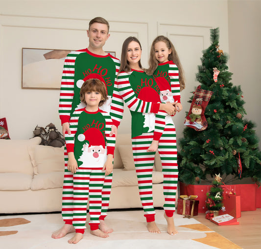 Matching Family Christmas Pajamas – Red Stripe Holiday Sleepwear PJs