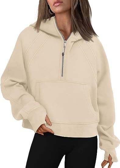 Women’s Zipper Hoodie Sweatshirt – Casual Fall/Winter Pullover