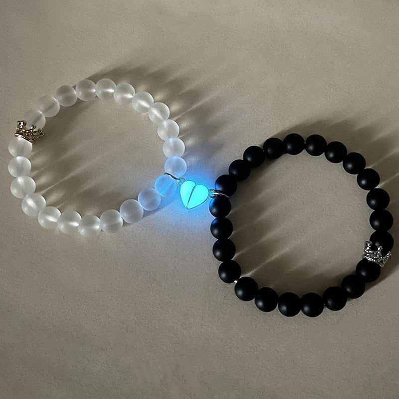 Luminous Crown Bead Bracelets– 2-Piece Set