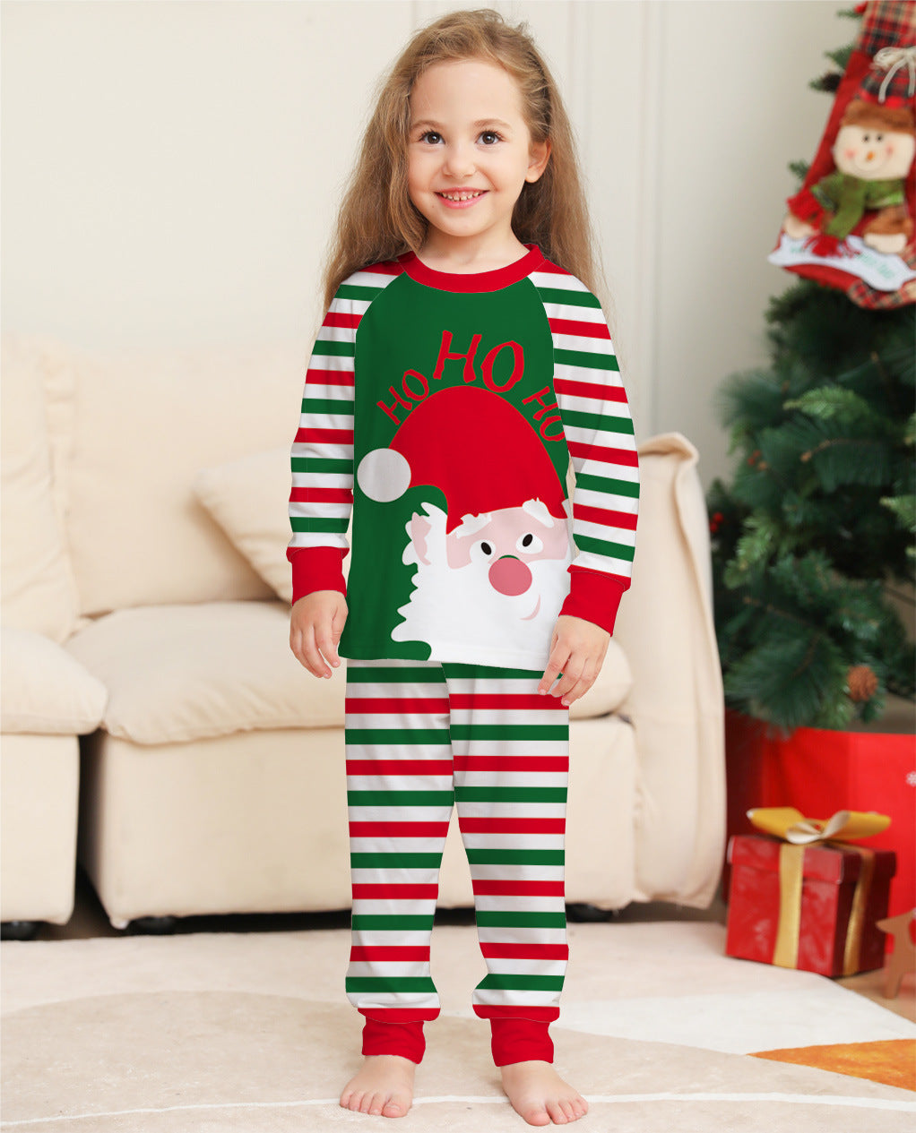 Matching Family Christmas Pajamas – Red Stripe Holiday Sleepwear PJs