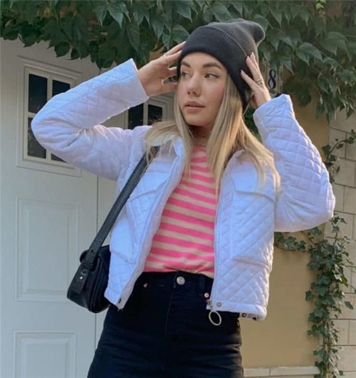 Women’s Cozy Street Style Winter Jacket – Loose Fit & Zipper Front