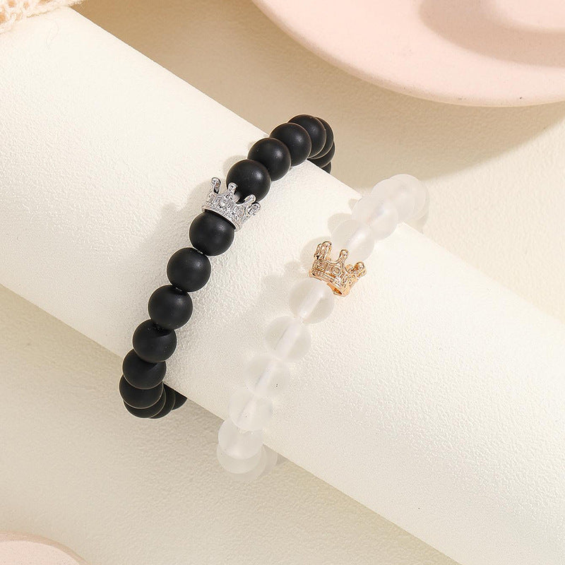 Luminous Crown Bead Bracelets– 2-Piece Set