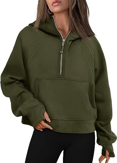 Women’s Zipper Hoodie Sweatshirt – Casual Fall/Winter Pullover