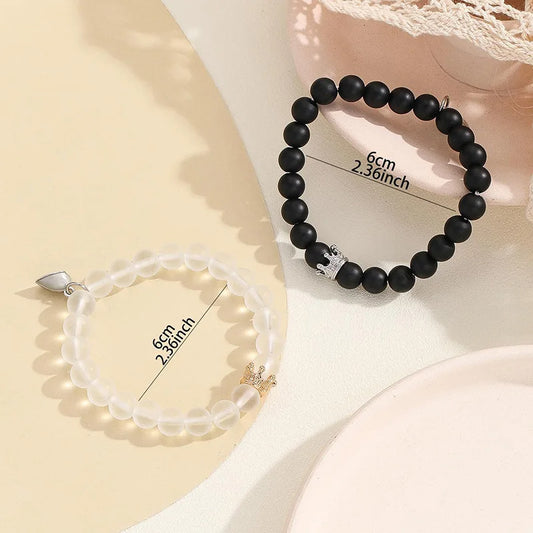 Luminous Crown Bead Bracelets– 2-Piece Set