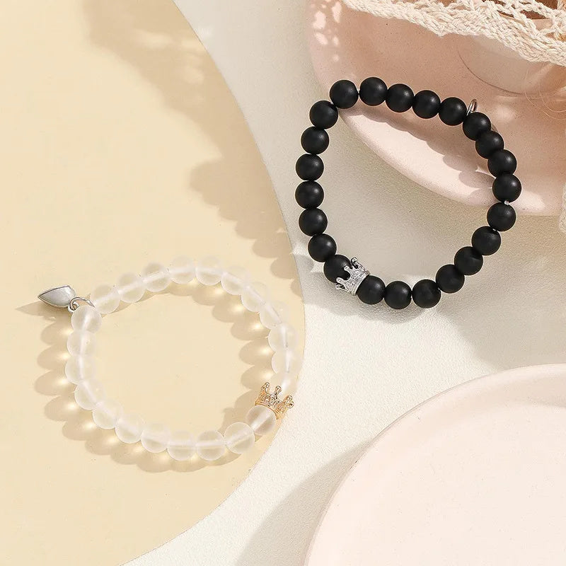 Luminous Crown Bead Bracelets– 2-Piece Set